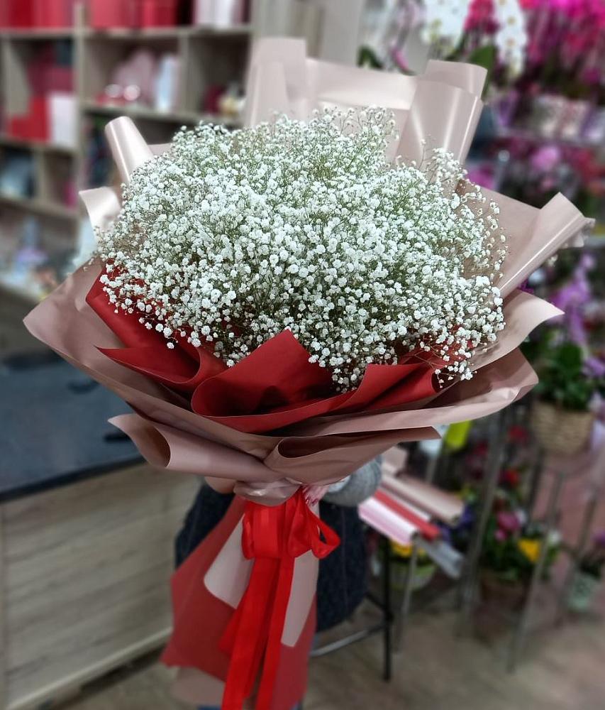 Букет Белые хлопья в Альметьевске Букет цветов из: Гипсофила в Альметьевске