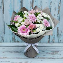 Букет цветов из:  Герберы, Альстромерии и Хризантемы #REPLACE_PRED# Альметьевске