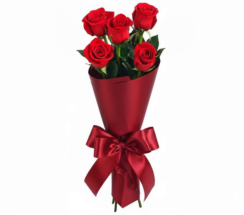 Букет 5 Красных роз Эдлесс Лав в Альметьевске