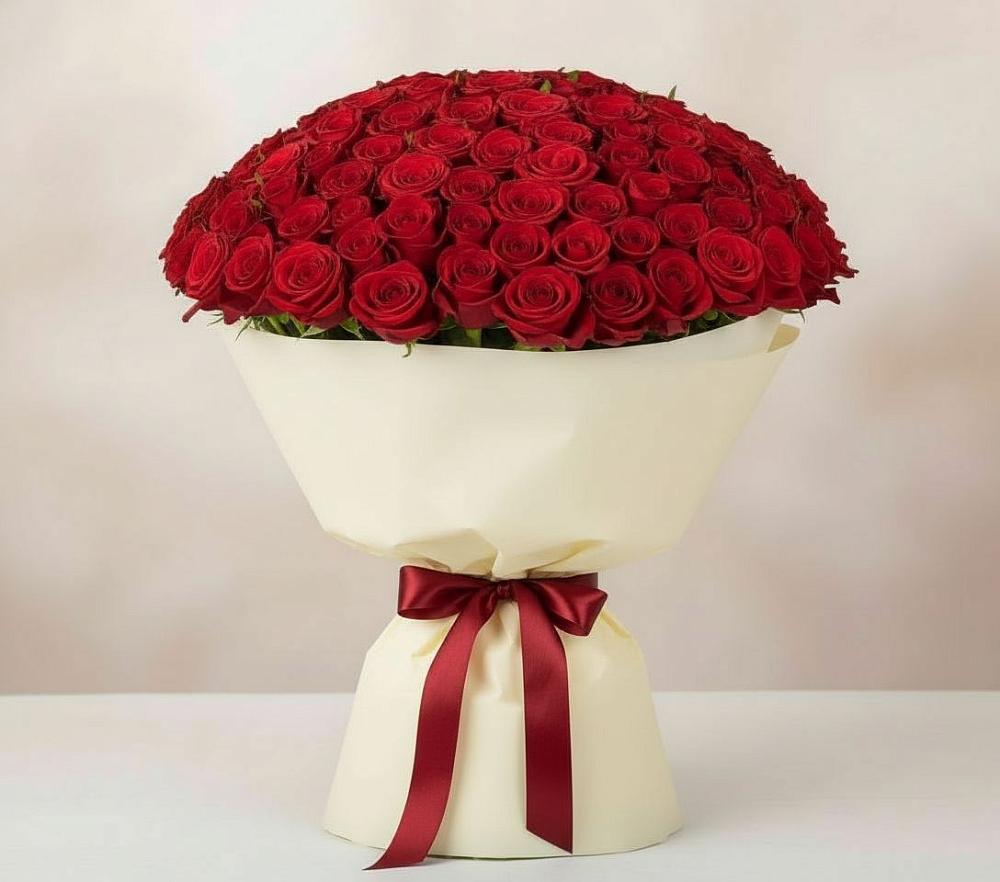 Букет 101 Красная роза Милано в Альметьевске