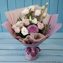 Букет цветов из:  Розы и Лизиантусы #REPLACE_PRED# Альметьевске
