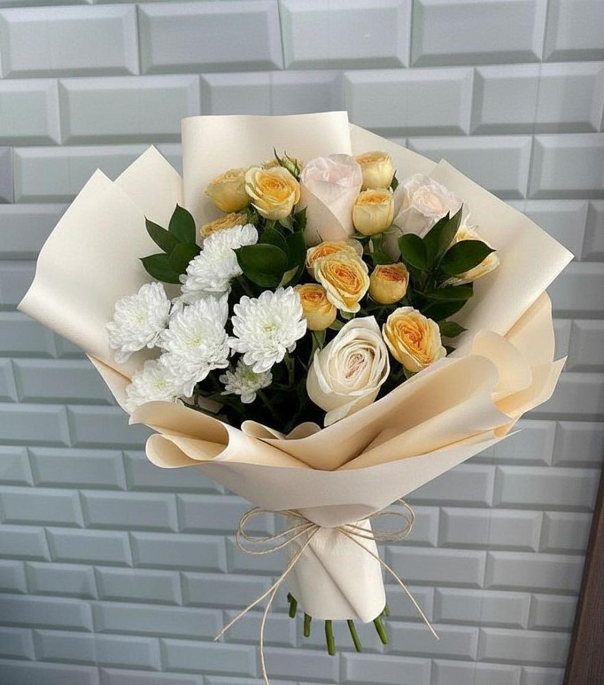 Букет цветов из: Розы и Хризантемы в Альметьевске