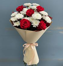 Букет цветов из:  Розы и Хризантемы в Альметьевске