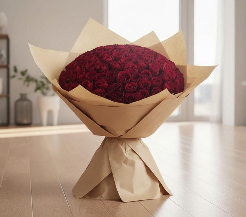 Букет 101 Красная роза в Альметьевске