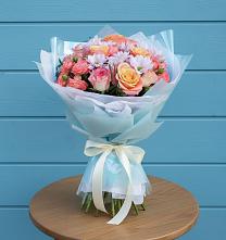 Букет цветов из:  Хризантемы и Розы в Альметьевске