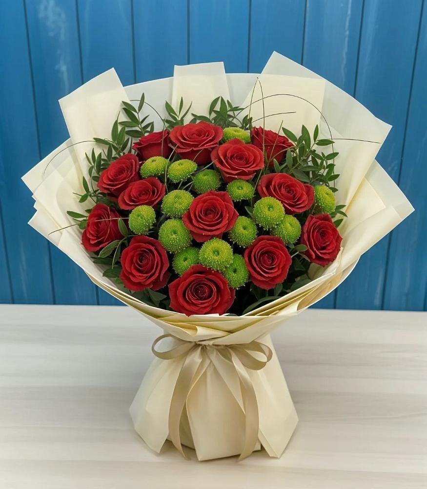 Букет цветов из: Розы и Хризантемы в Альметьевске