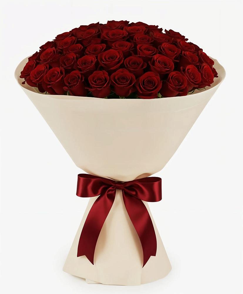 Букет 101 Бордовая роза Блэк Бакарра в Альметьевске