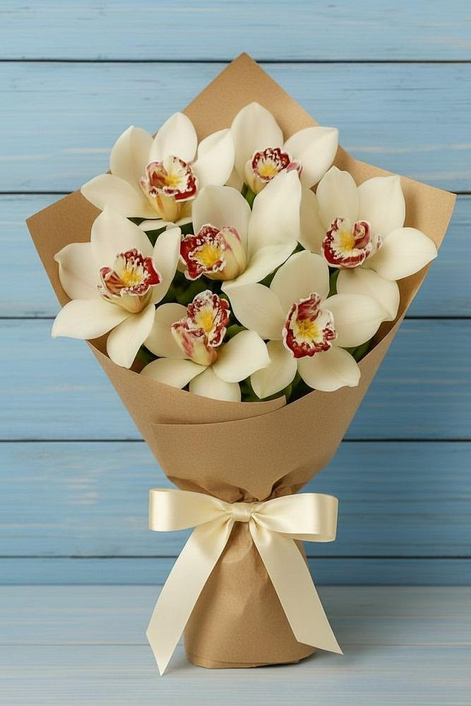 Букет цветов из: Орхидеи и Розы в Альметьевске